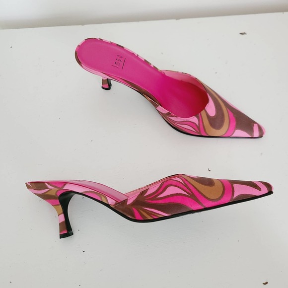 Impo Pink and Brown Swirl Heels - Picture 5 of 10
